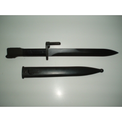 Belgian Type A Bayonet & Scabbard, (Black Grips)
