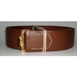 WWI German EM Brown Leather Belt with Hook