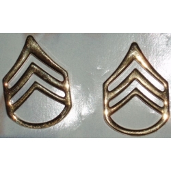 US Army Staff Sgt. Gold Collar Insignia, (Pair)