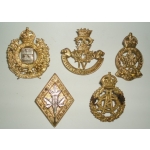 Lot Of 5 WWII Cdn Cap Badges, (orig) - D