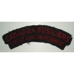 Canadian Fusiliers Cloth Shoulder Title