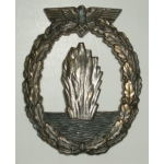 Kriegsmarine Mine Sweeper Badge, Named, (orig)